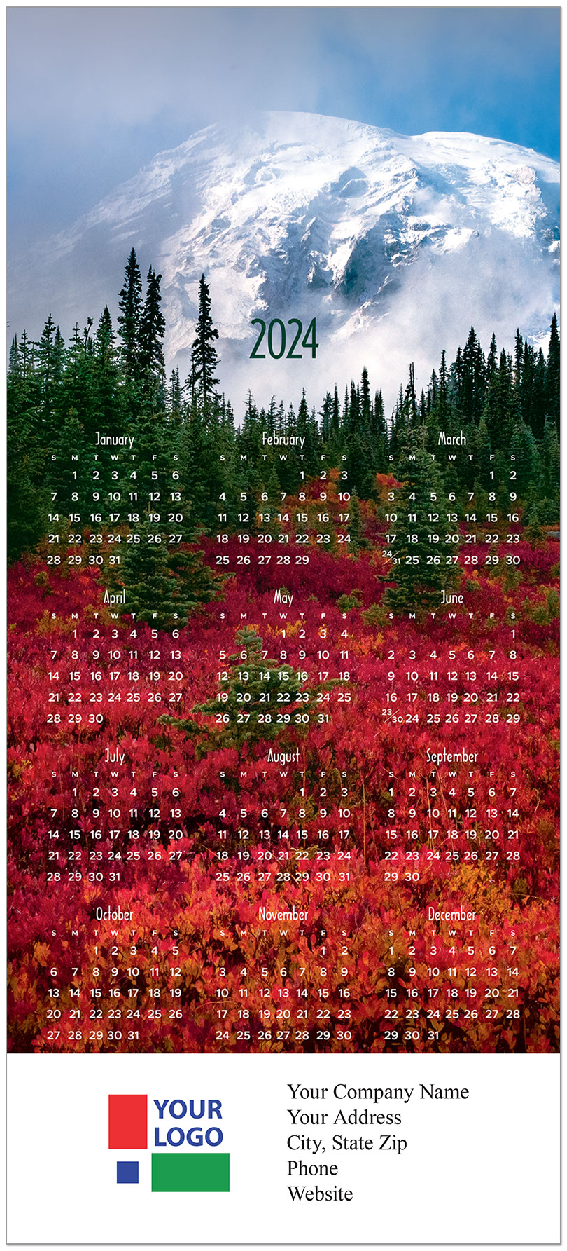 Mountain Premium Calendar Card Calendars Posty Cards